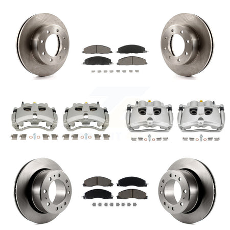 Front Rear Disc Brake Caliper Rotors And Ceramic Pads Kit (10Pc) For Ram 3500 2500 Dodge KC8-101305C
