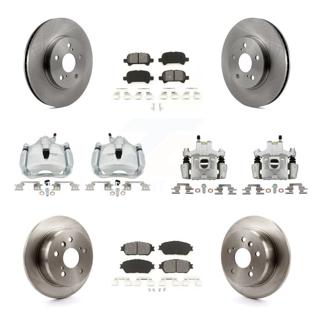 Front Rear Brake Caliper Rotor And Semi-Metallic Pad Kit (10Pc) For Toyota Solara Avalon KC8-101308S