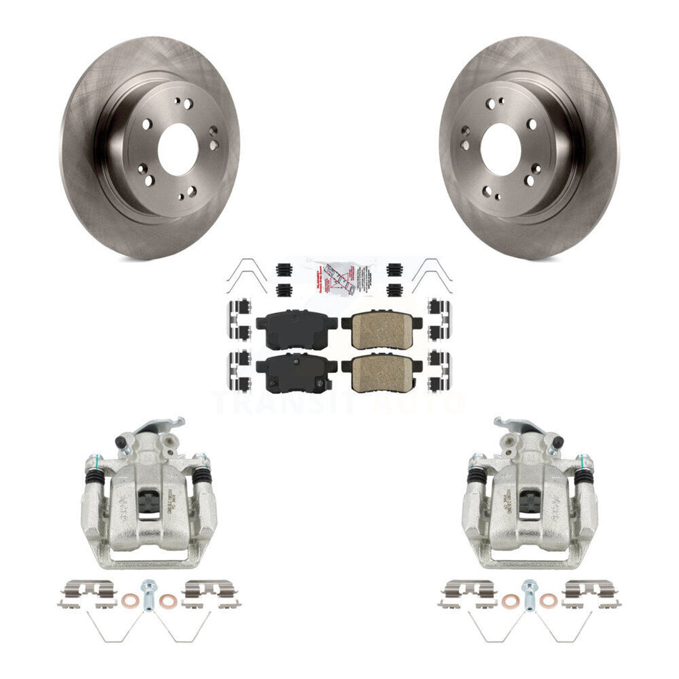 Rear Disc Brake Caliper Rotors And Ceramic Pads Kit For Honda Accord Acura TSX KC8-101309N