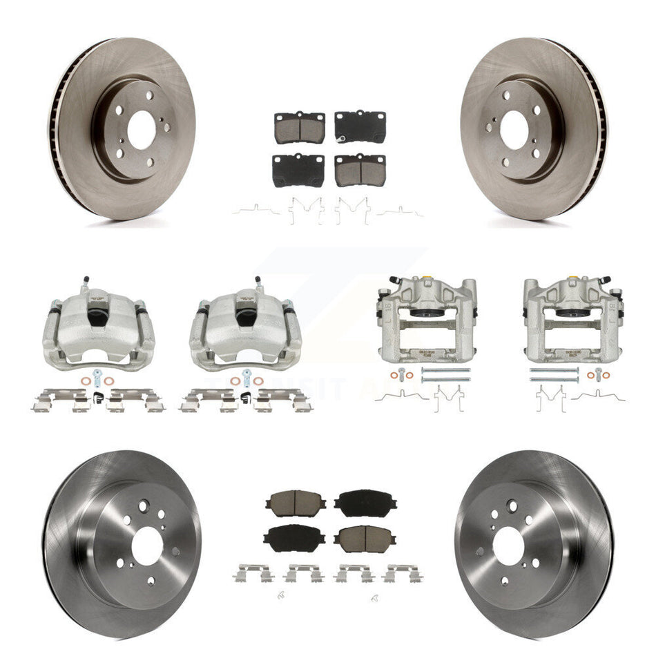 Front Rear Disc Brake Caliper Rotors And Ceramic Pads Kit (10Pc) For 2006 Lexus GS300 KC8-101310C