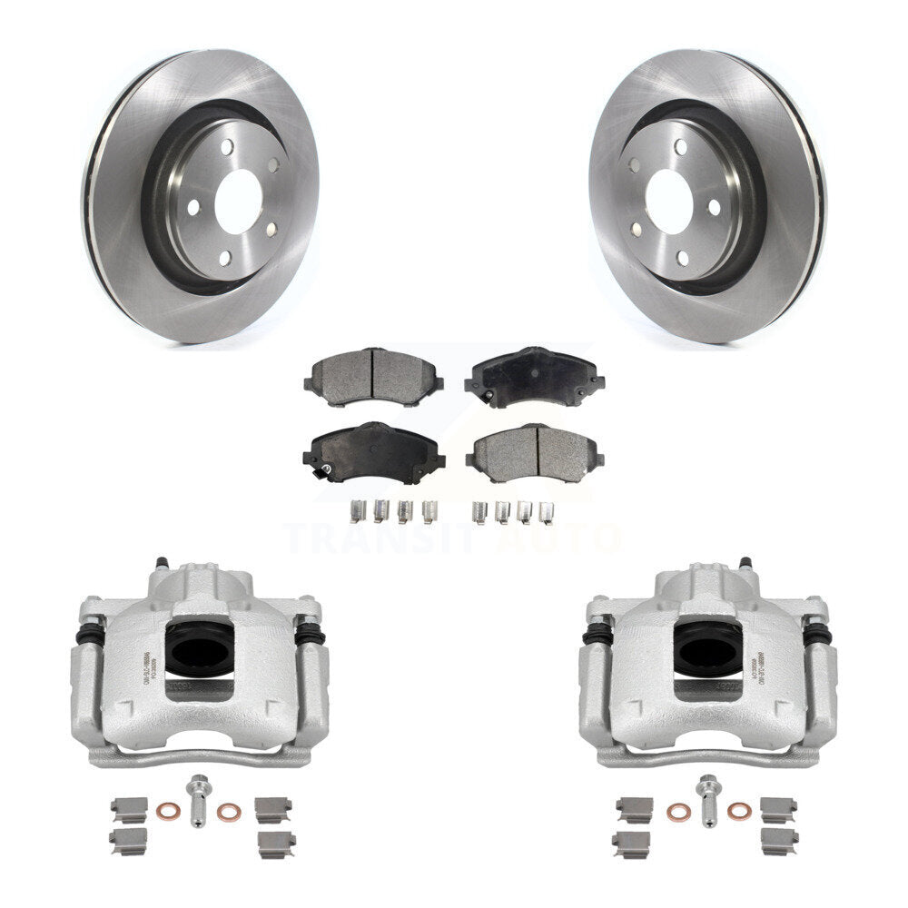 Front Disc Brake Caliper Rotors And Semi-Metallic Pads Kit For Jeep Wrangler KC8-101316P