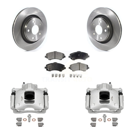 Front Disc Brake Caliper Rotors And Semi-Metallic Pads Kit For Jeep Wrangler KC8-101316P