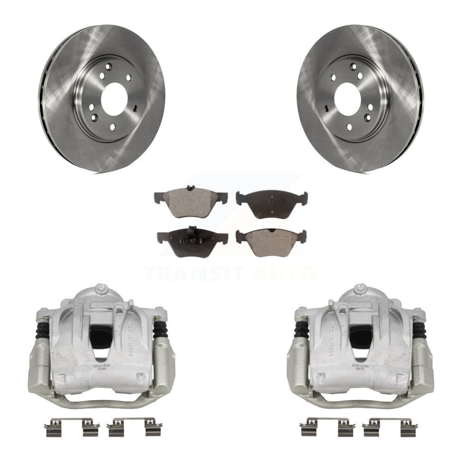 Front Brake Caliper Rotor Semi-Metallic Pad Kit For 03 Mercedes-Benz E320 Wagon with RWD KC8-101317P