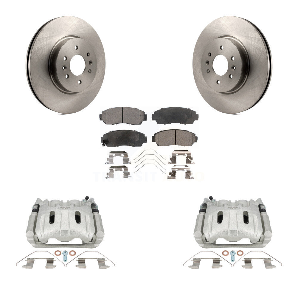 Front Disc Brake Caliper Rotors And Semi-Metallic Pads Kit For 2011-2014 Honda Odyssey KC8-101318P
