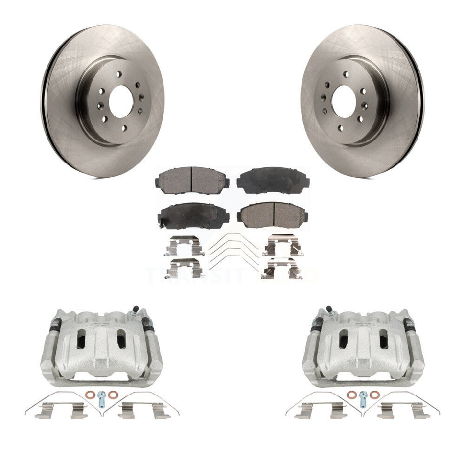 Front Disc Brake Caliper Rotors And Semi-Metallic Pads Kit For 2011-2014 Honda Odyssey KC8-101318P