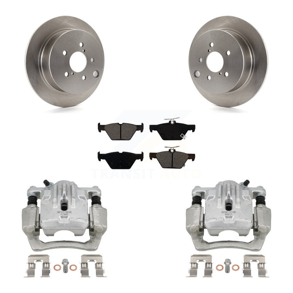 Rear Disc Brake Caliper Rotor Semi-Metallic Pad Kit For 2020 Subaru Crosstrek GAS engine KC8-101318S