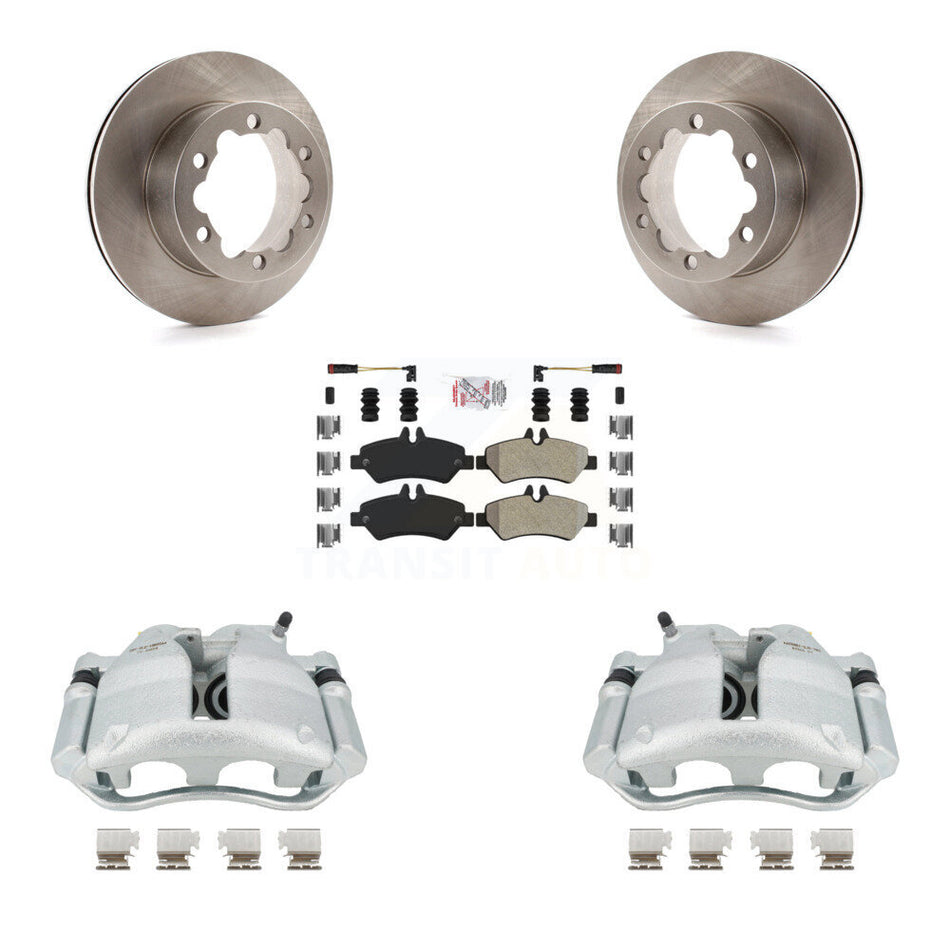 Rear Disc Brake Caliper Rotors And Semi-Metallic Pads Kit For Mercedes-Benz Sprinter 3500 KC8-101319N by Transit Auto