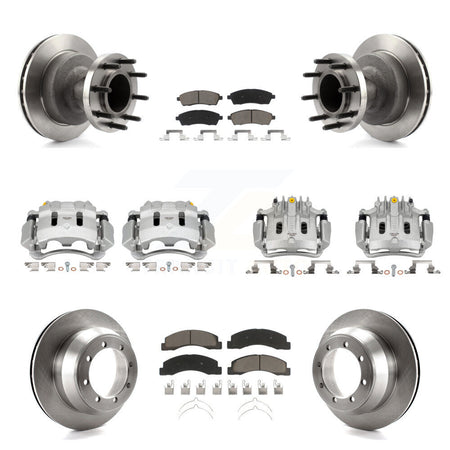 Front Rear Disc Brake Caliper Rotor And Ceramic Pad Kit (10Pc) For Ford F-350 Super Duty KC8-101320C