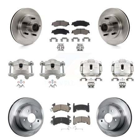 Front Rear Disc Brake Caliper Rotors And Ceramic Pads Kit (10Pc) For Isuzu Hombre KC8-101321C