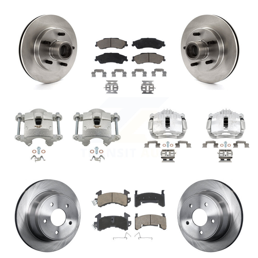 Front Rear Disc Brake Caliper Rotors And Ceramic Pads Kit (10Pc) For Chevrolet S10 KC8-101322C