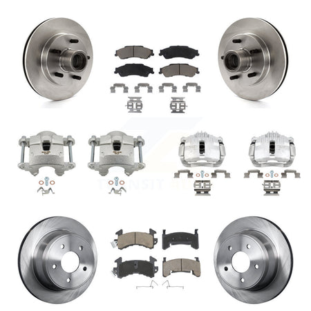 Front Rear Disc Brake Caliper Rotors And Ceramic Pads Kit (10Pc) For Chevrolet S10 KC8-101322C
