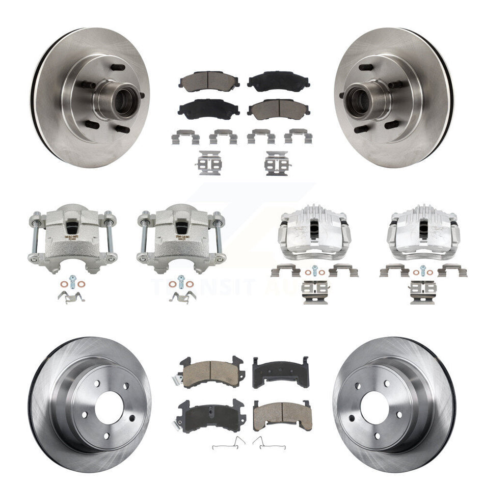 Front Rear Disc Brake Caliper Rotors And Ceramic Pads Kit (10Pc) For Chevrolet S10 KC8-101322C