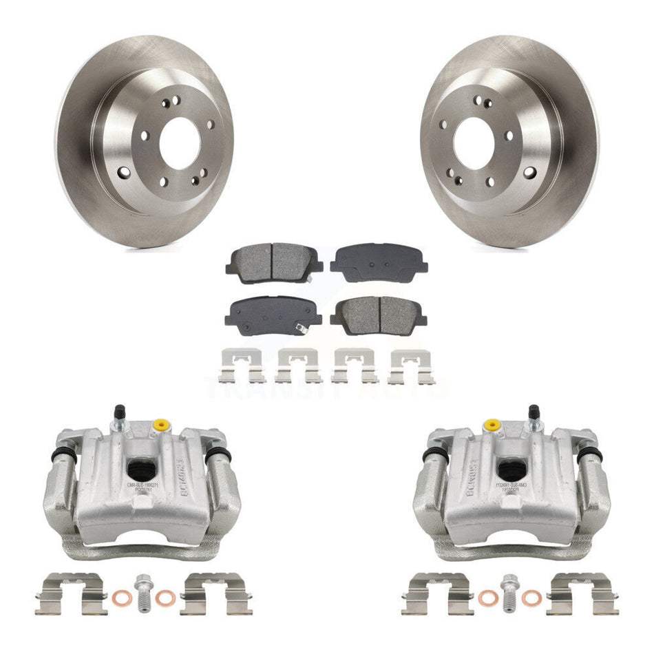 Rear Disc Brake Caliper Rotor And Semi-Metallic Pad Kit For Hyundai Santa Fe Kia Sorento KC8-101323S