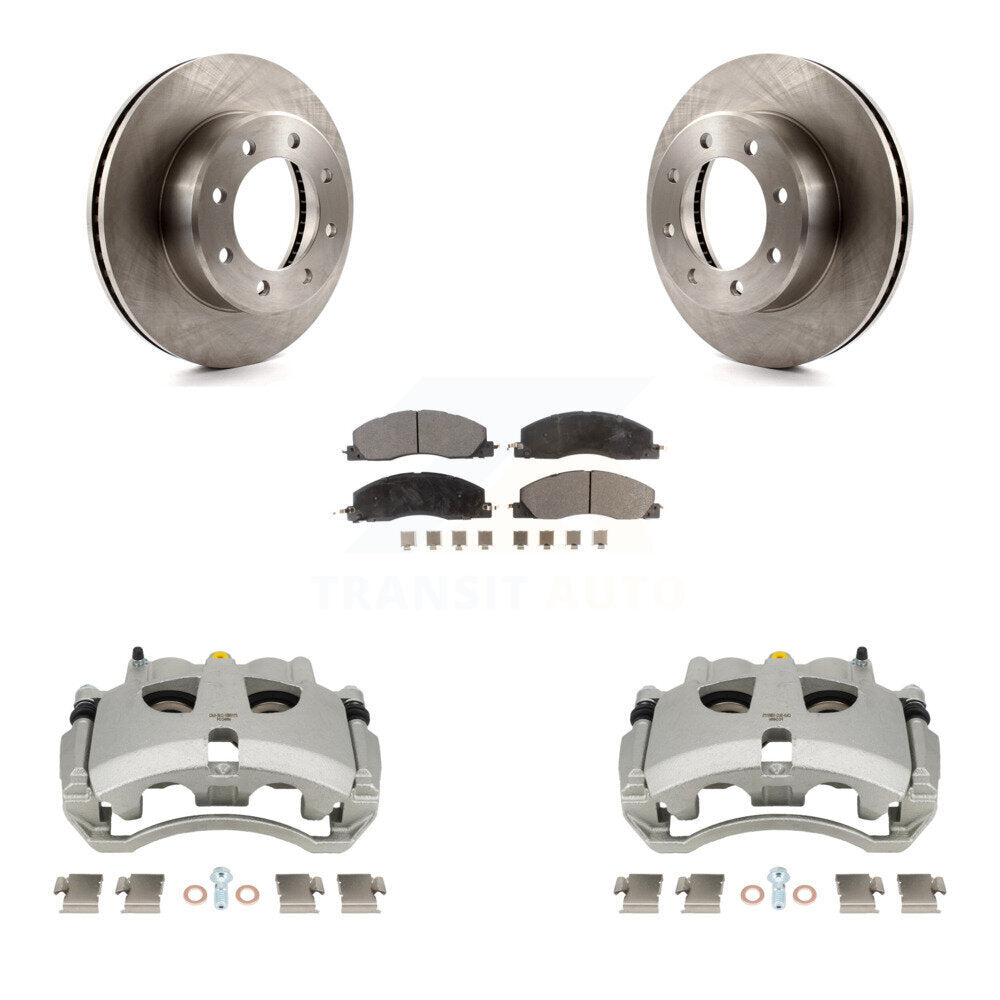 Front Disc Brake Caliper Rotors And Ceramic Pads Kit For Ram 3500 2500 Dodge KC8-101325T
