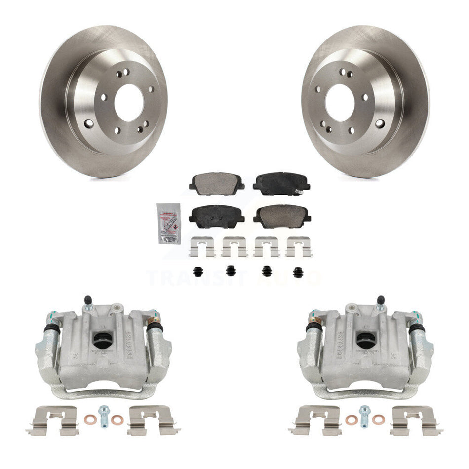 Rear Disc Brake Caliper Rotors Ceramic Pad Kit For Hyundai Santa Fe Sport Kia Sorento XL KC8-101327N