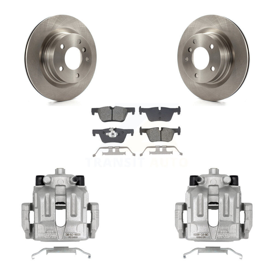Rear Disc Brake Caliper Rotors And Semi-Metallic Pads Kit For BMW 328i KC8-101327S