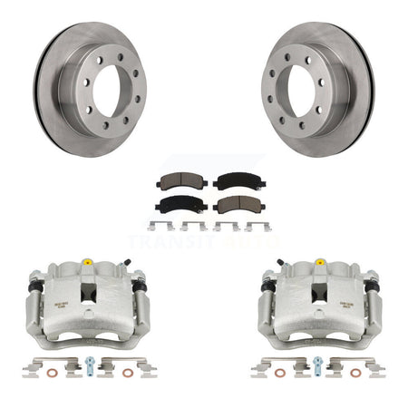 Rear Disc Brake Caliper Rotors And Ceramic Pads Kit For GMC Savana 2500 KC8-101330C