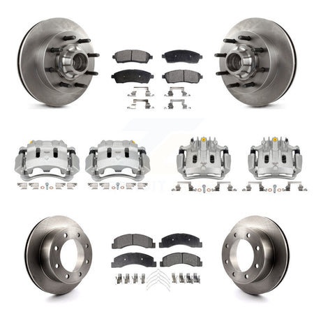 Front Rear Brake Caliper Rotors & Ceramic Pad Kit (10Pc) For Ford F-350 Super Duty F-250 KC8-101330T