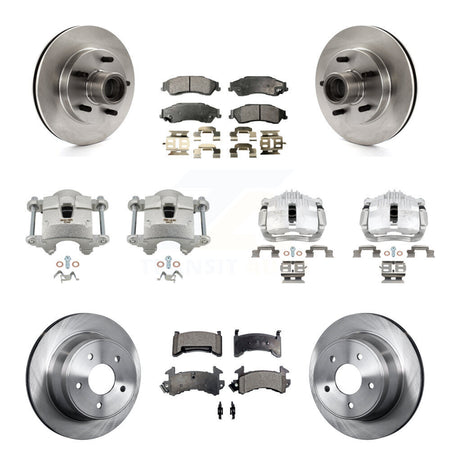 Front Rear Disc Brake Caliper Rotors And Ceramic Pads Kit (10Pc) For Chevrolet S10 KC8-101333T