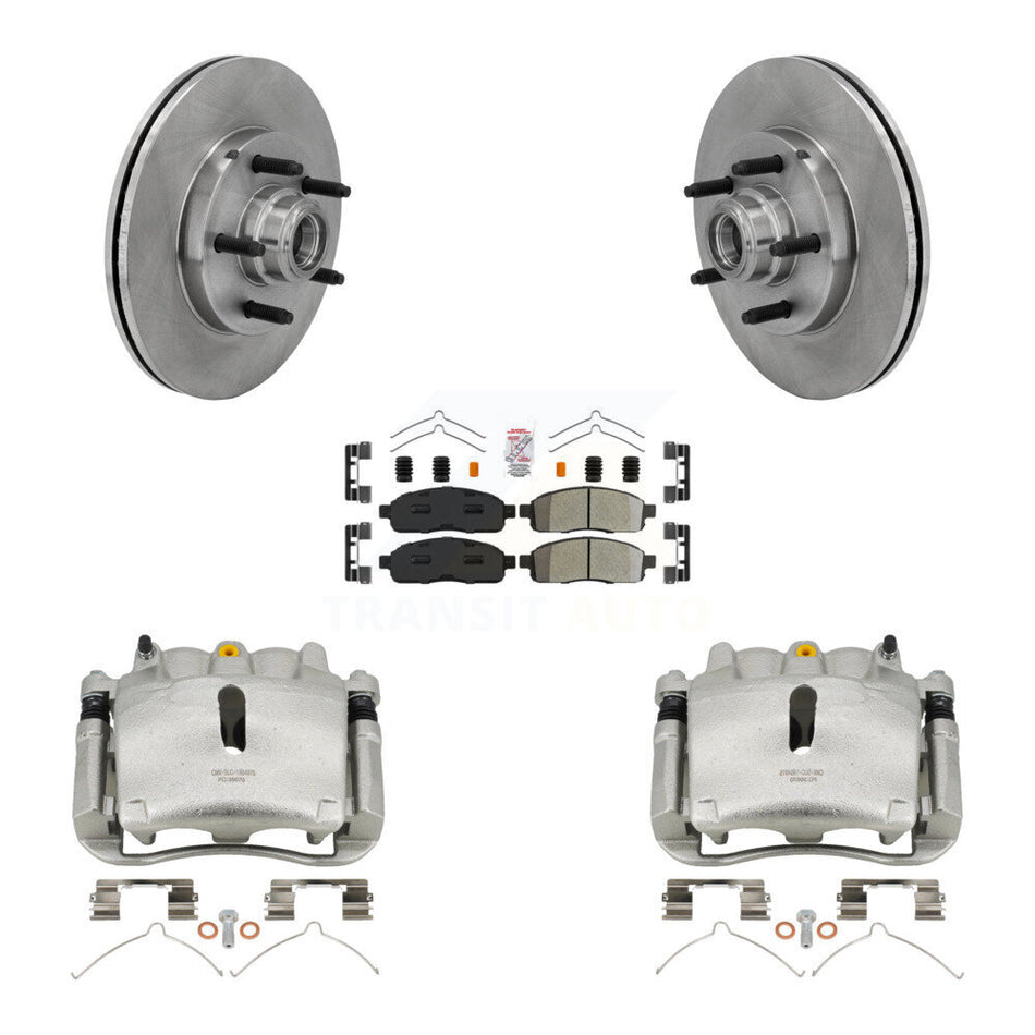 Front Disc Brake Caliper Rotors And Semi-Metallic Pads Kit For 2004 Ford F-150 RWD With 5 Lug Wheels KC8-101334N