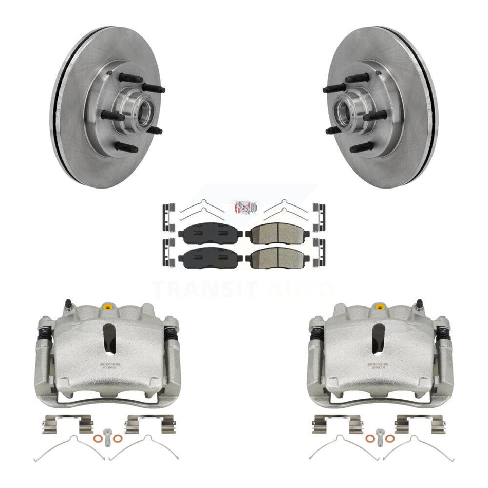 Front Disc Brake Caliper Rotors And Semi-Metallic Pads Kit For 2004 Ford F-150 RWD With 5 Lug Wheels KC8-101335N