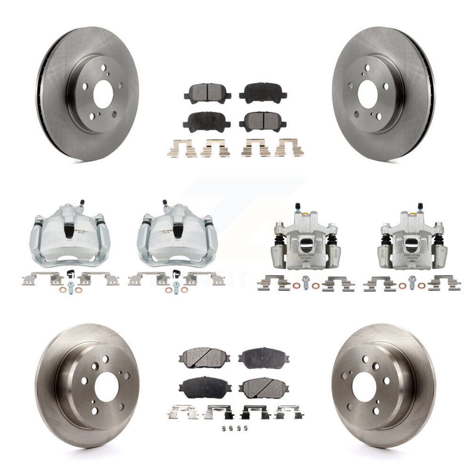 Front Rear Brake Caliper Rotor And Semi-Metallic Pad Kit (10Pc) For Toyota Solara Avalon KC8-101336P