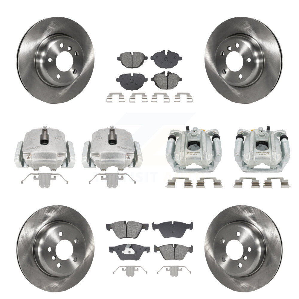 Front Rear Disc Brake Caliper Rotor And Semi-Metallic Pad Kit (10Pc) For BMW 528i xDrive KC8-101336S