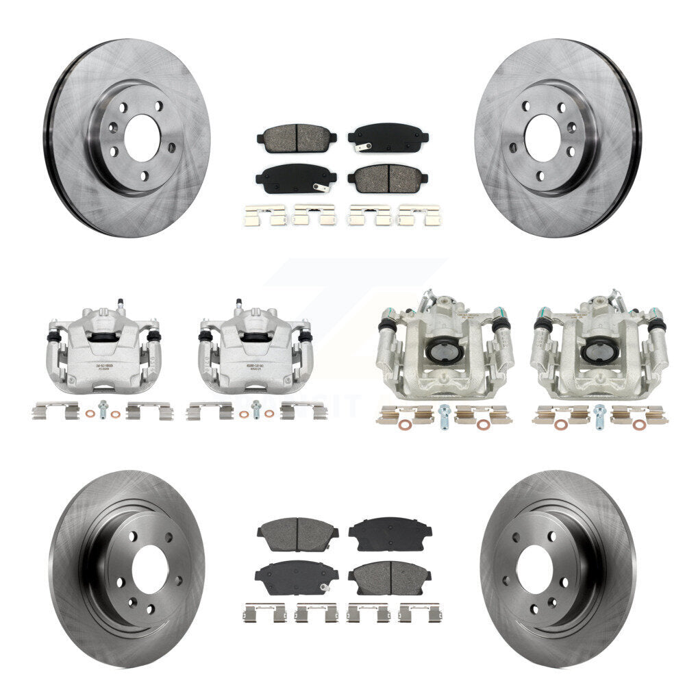 Front Rear Brake Caliper Rotors Semi-Metallic Pad Kit (10Pc) For Chevrolet Cruze Orlando KC8-101339S