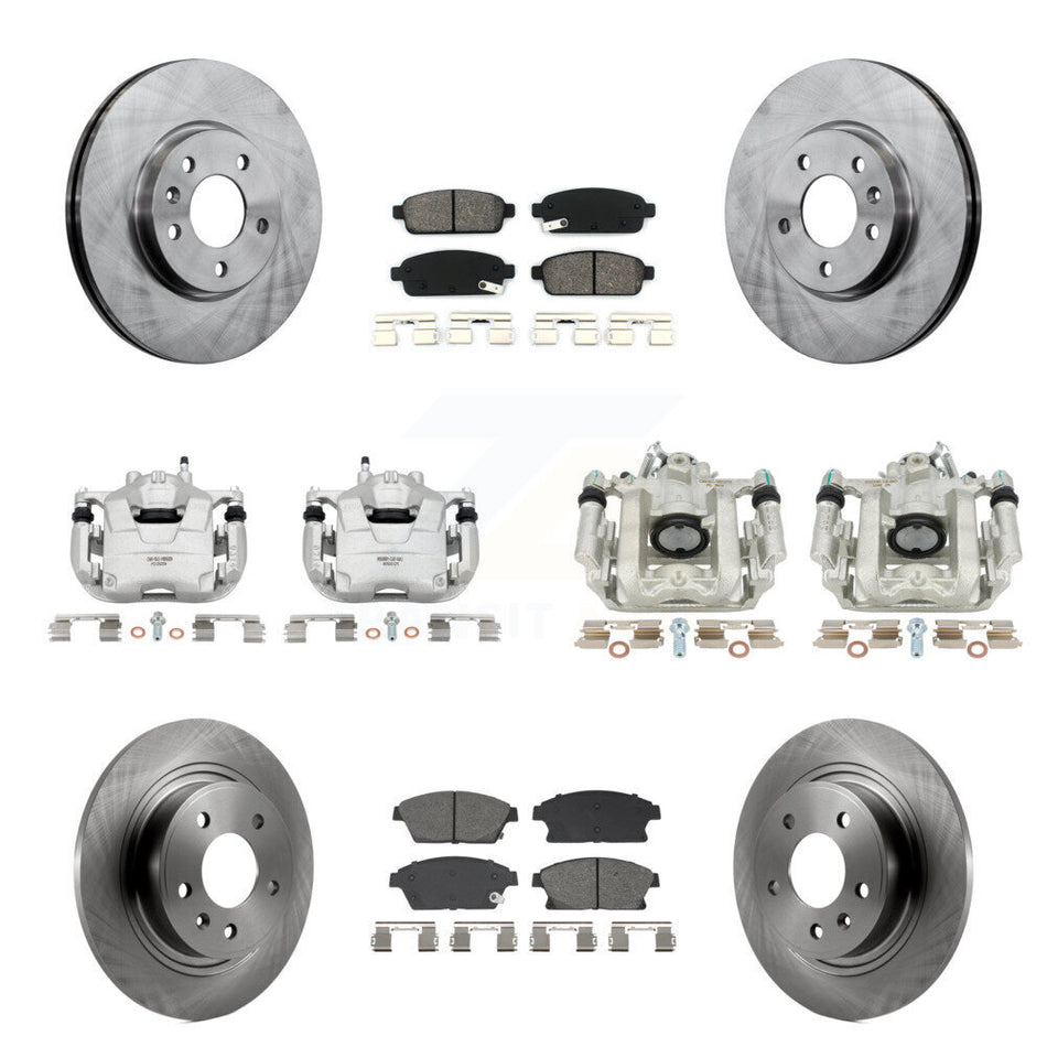 Front Rear Brake Caliper Rotors Semi-Metallic Pad Kit (10Pc) For Chevrolet Cruze Orlando KC8-101339S