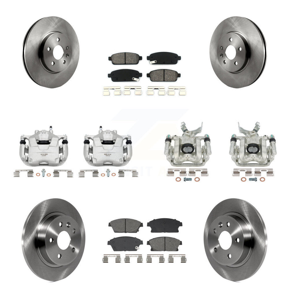 Front Rear Brake Caliper Rotor And Semi-Metallic Pad Kit (10Pc) For Chevrolet Trax Buick KC8-101340S