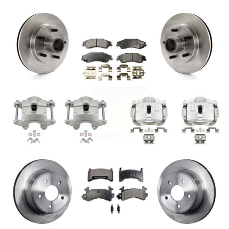Front Rear Disc Brake Caliper Rotors And Ceramic Pads Kit (10Pc) For Isuzu Hombre KC8-101342T