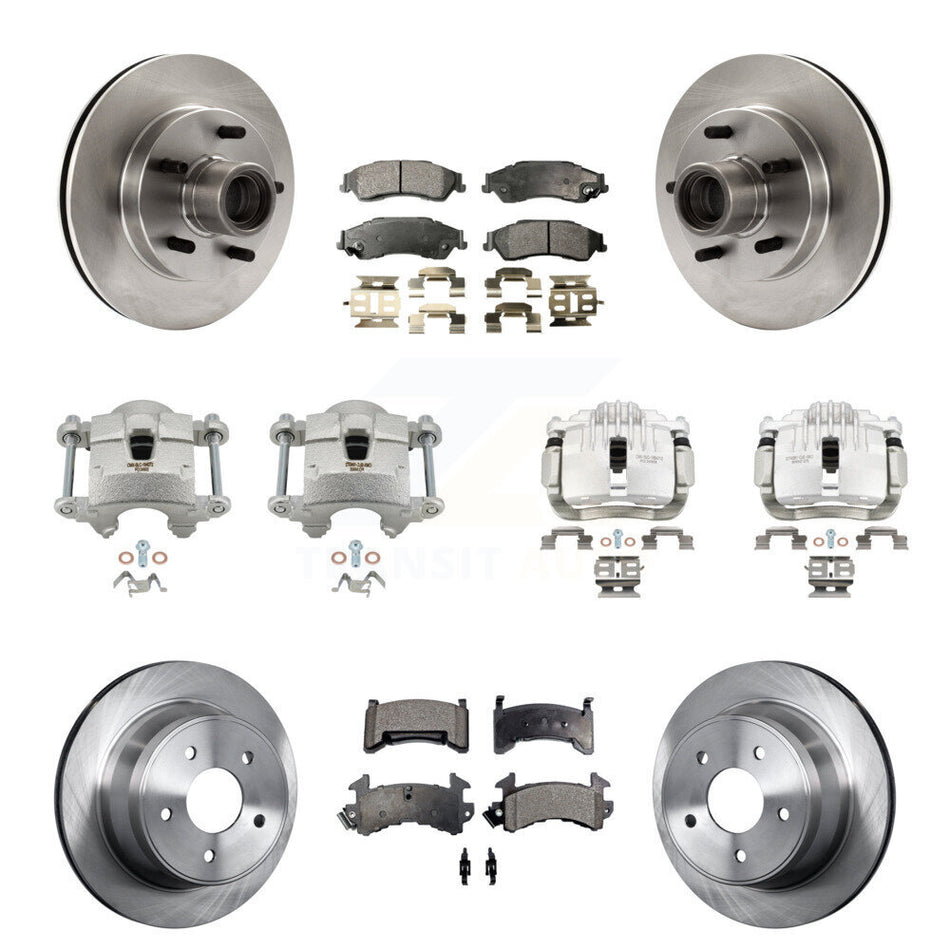 Front Rear Disc Brake Caliper Rotors And Ceramic Pads Kit (10Pc) For Isuzu Hombre KC8-101342T