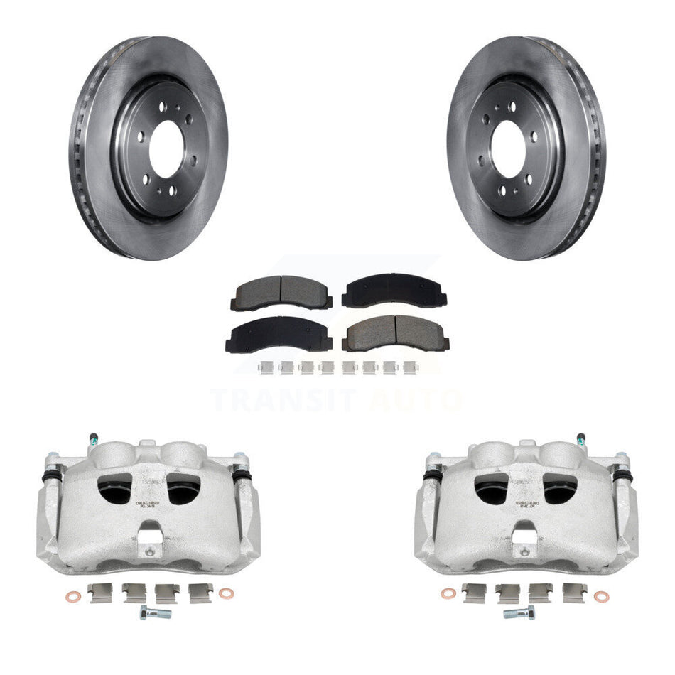 Front Brake Caliper Rotors & Semi-Metallic Pad Kit For Ford Expedition Lincoln Navigator KC8-101344S
