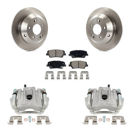 Rear Disc Brake Caliper Rotors Ceramic Pad Kit For Hyundai Santa Fe Sport Kia Sorento XL KC8-101345C