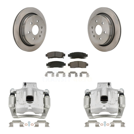 Rear Disc Brake Caliper Rotors And Ceramic Pads Kit For Cadillac XTS KC8-101346C