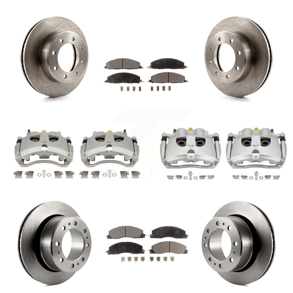 Front Rear Disc Brake Caliper Rotors And Ceramic Pads Kit (10Pc) For Ram 3500 2500 Dodge KC8-101346T