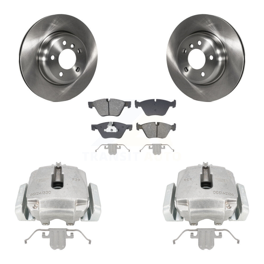 Front Disc Brake Caliper Rotors And Semi-Metallic Pads Kit For BMW 528i xDrive KC8-101347S