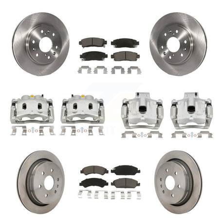 Front Rear Brake Caliper Rotor Ceramic Pad Kit (10Pc) For Cadillac XTS With 6 Lug Wheels KC8-101349C