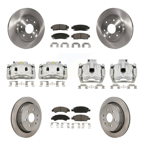 Front Rear Brake Caliper Rotor Ceramic Pad Kit (10Pc) For Cadillac XTS With 6 Lug Wheels KC8-101350C
