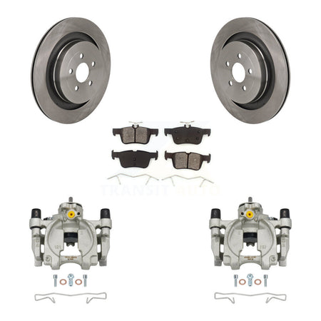 Rear Disc Brake Caliper Rotor & Semi-Metallic Pad Kit For 2019-2022 Lincoln Nautilus FWD KC8-101352S