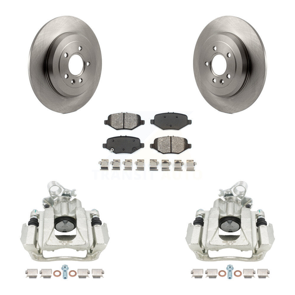 Rear Brake Caliper Rotors Semi-Metallic Pad Kit For 2015 Ford Explorer Limited/Sport/XLT KC8-101353S
