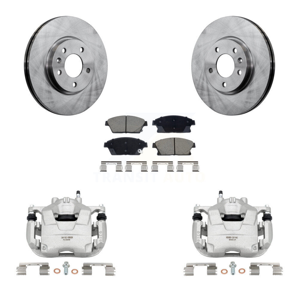 Front Brake Caliper Rotors Ceramic Pad Kit For Chevrolet Cruze Buick Verano Orlando Volt KC8-101354C
