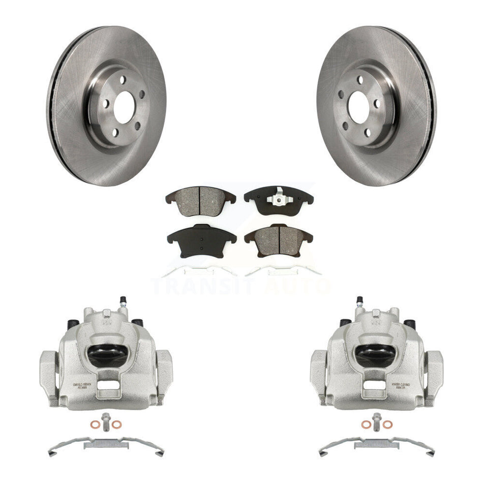Front Disc Brake Caliper Rotors And Semi-Metallic Pads Kit For Lincoln MKZ KC8-101354S