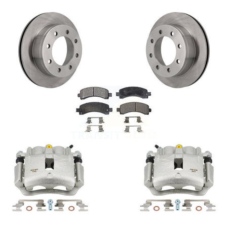 Rear Disc Brake Caliper Rotors And Ceramic Pads Kit For GMC Savana 2500 KC8-101354T