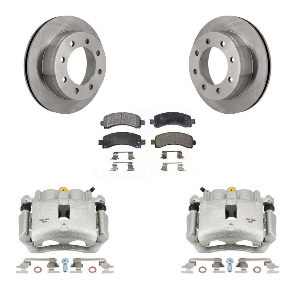 Rear Disc Brake Caliper Rotors And Ceramic Pads Kit For GMC Savana 2500 KC8-101354T