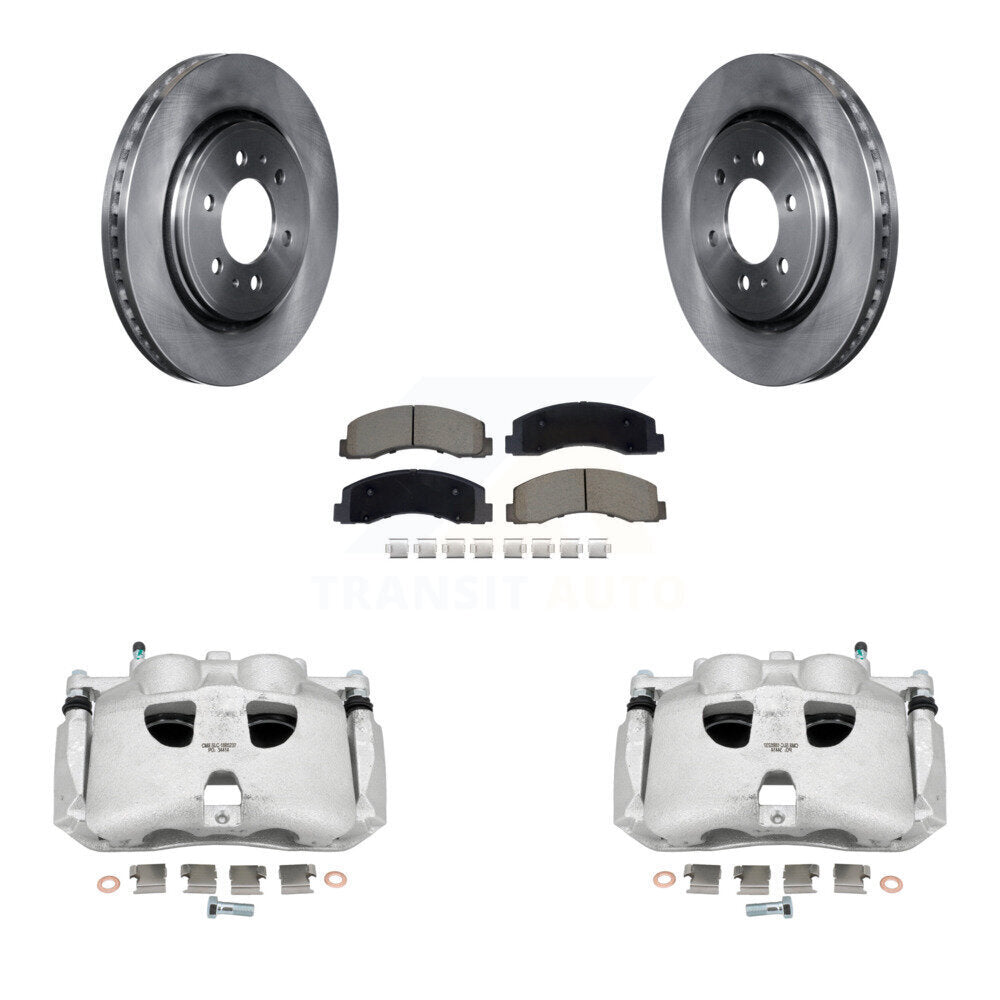Front Disc Brake Caliper Rotor And Ceramic Pad Kit For Ford Expedition Lincoln Navigator KC8-101355C