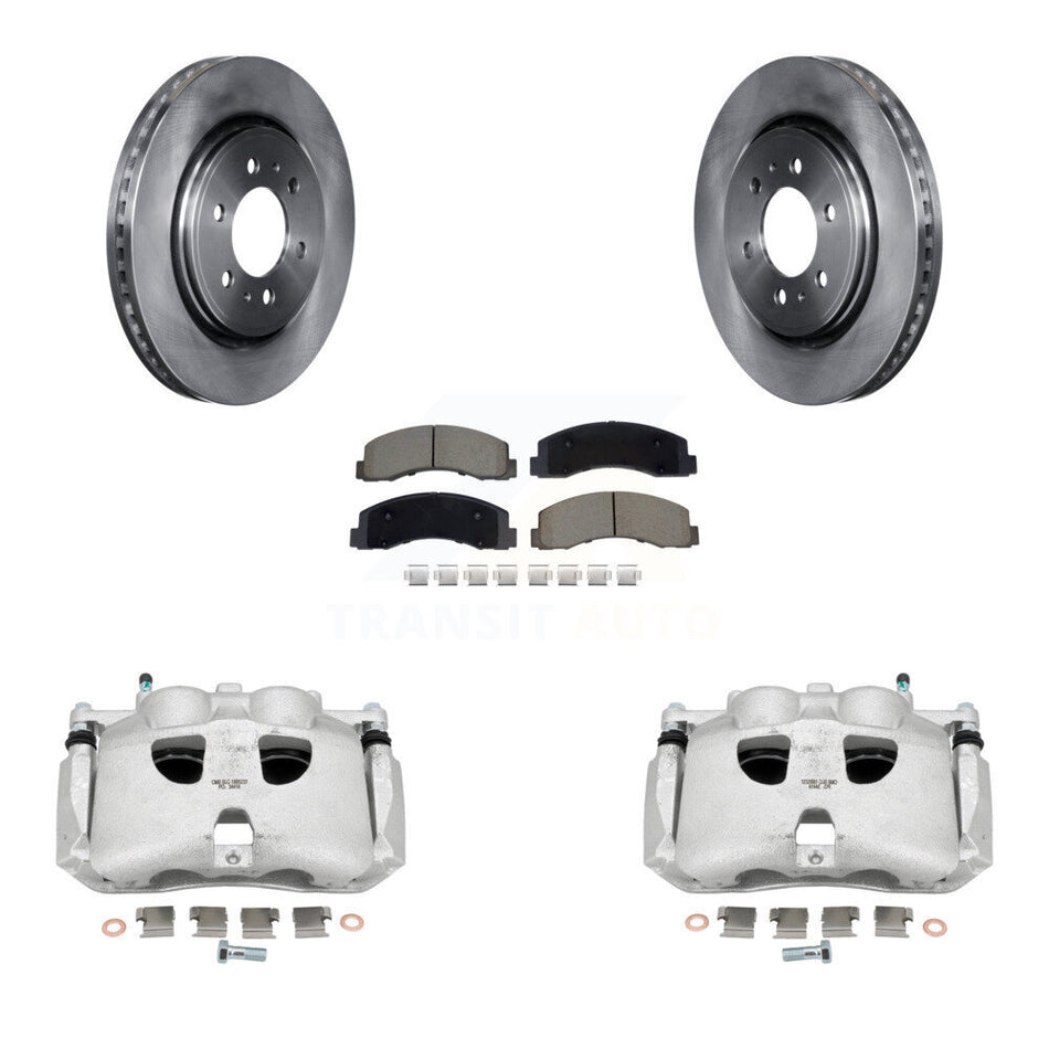 Front Disc Brake Caliper Rotor And Ceramic Pad Kit For Ford Expedition Lincoln Navigator KC8-101355C