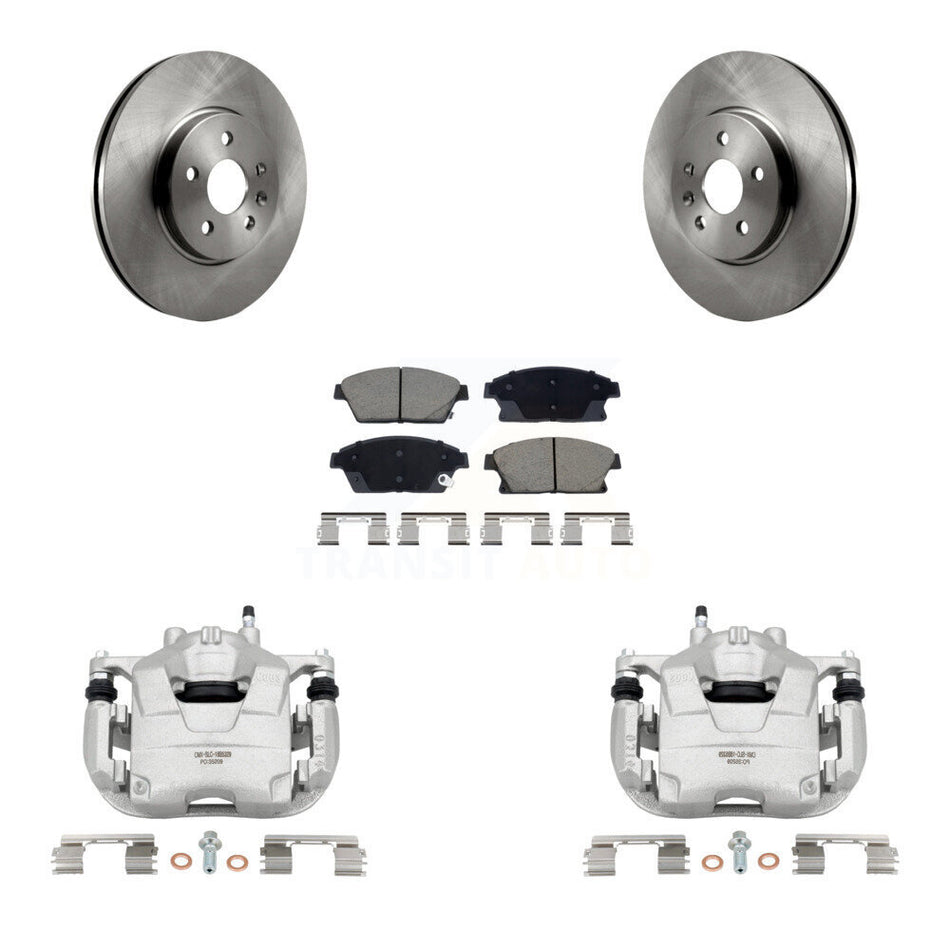 Front Disc Brake Caliper Rotor Ceramic Pad Kit For 2013-2017 Chevrolet Trax Buick Encore KC8-101356C