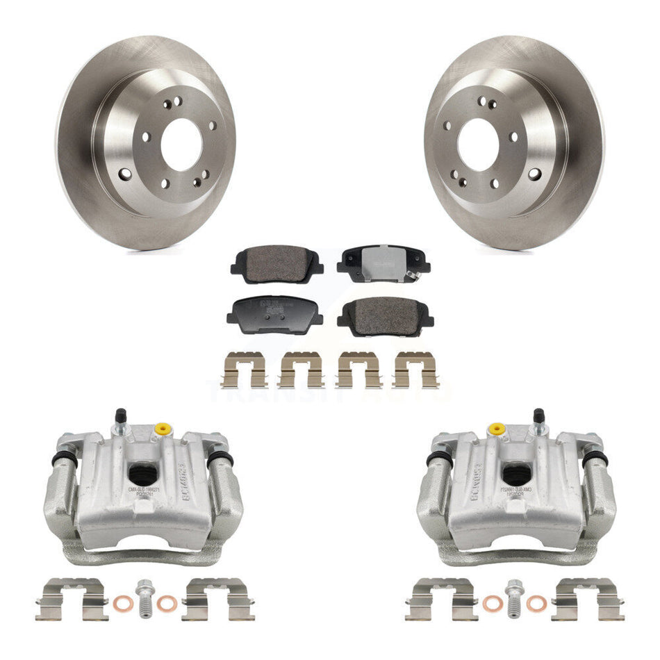 Rear Disc Brake Caliper Rotors And Ceramic Pads Kit For Hyundai Santa Fe Kia Sorento KC8-101360T