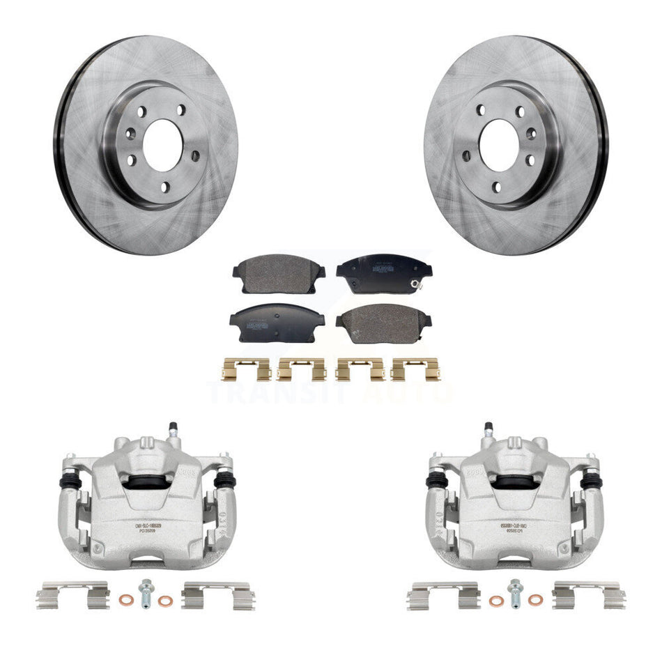 Front Brake Caliper Rotor Semi-Metallic Pad Kit For Chevrolet Cruze Buick Verano Orlando KC8-101361P